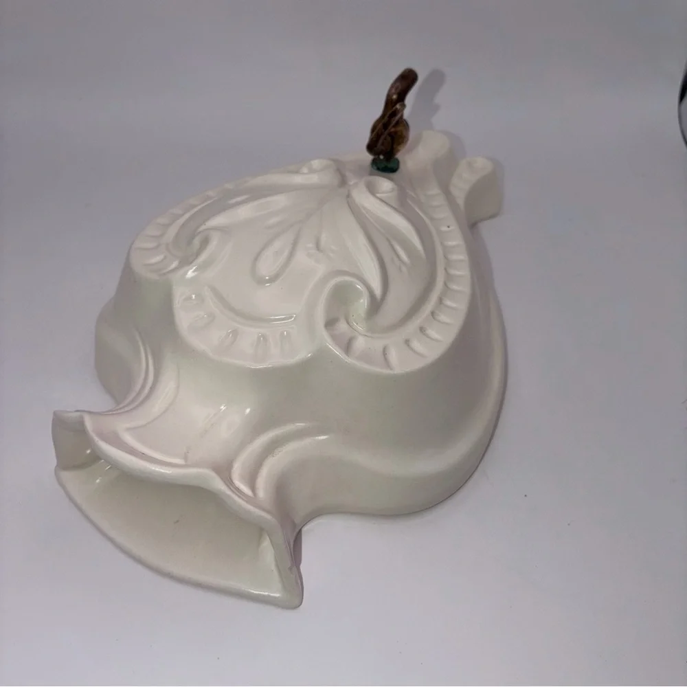 VTG Wall Pocket Vase With Brass Spigot, California Pottery Santa Anita Ware